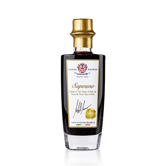 Balsamico Condiment "Saporoso Riserva", 8 år, eg- og akacietræ, Malpighi, 200 ml
