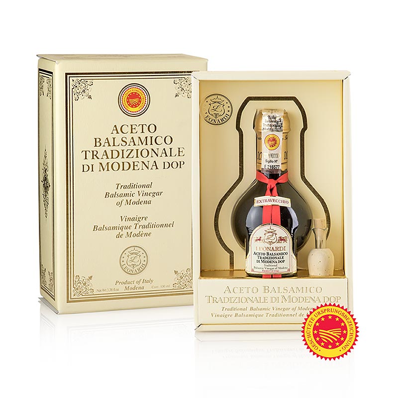 Aceto Balsamico Tradizionale di Modena DOP/g.U., Extravecchio, 25 år, Leonardi, 100 ml