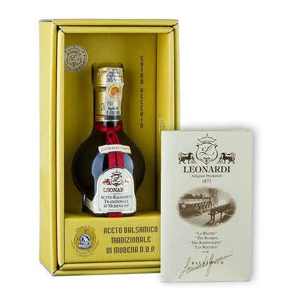 Aceto Balsamico Tradizionale di Modena DOP/g.U., Extravecchio, 25 år, Leonardi, 100 ml