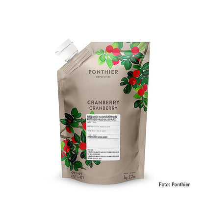Puré – tranebær, med sukker, 1 kg