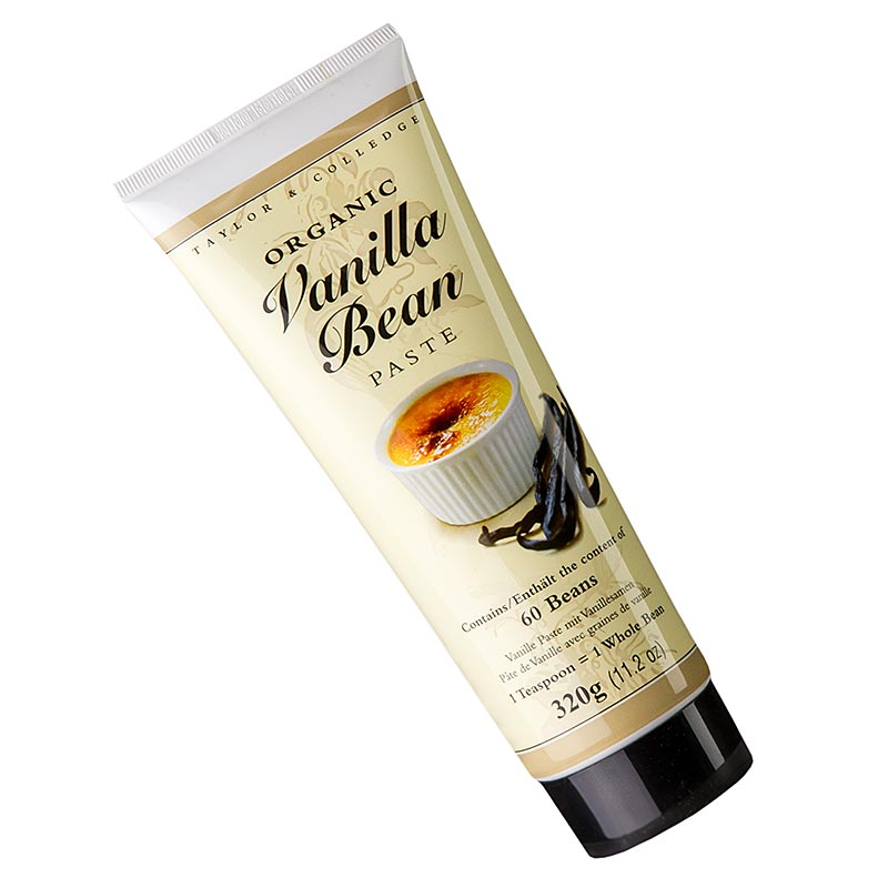 Bourbon-vaniljeekstraktpasta, med korn, Taylor & Colledge, økologisk, 320 g