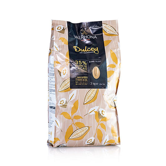Valrhona Dulcey, lys chokolade, callets, 35 % kakao, 3 kg