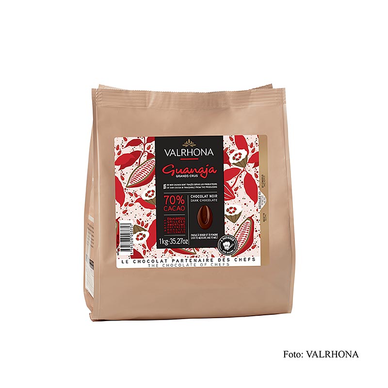 Valrhona Guanaja "Grand Cru", mørk chokolade, callets, 70 % kakao, 1 kg
