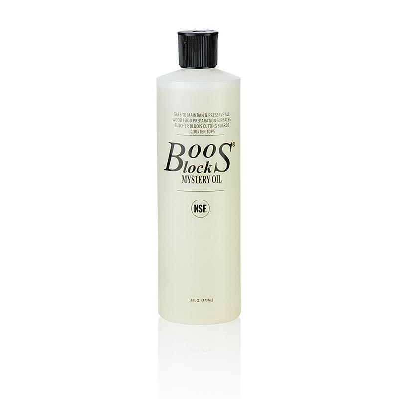Boos Block Mystery Oil, plejeolie med lin- og appelsinolie, 473 ml