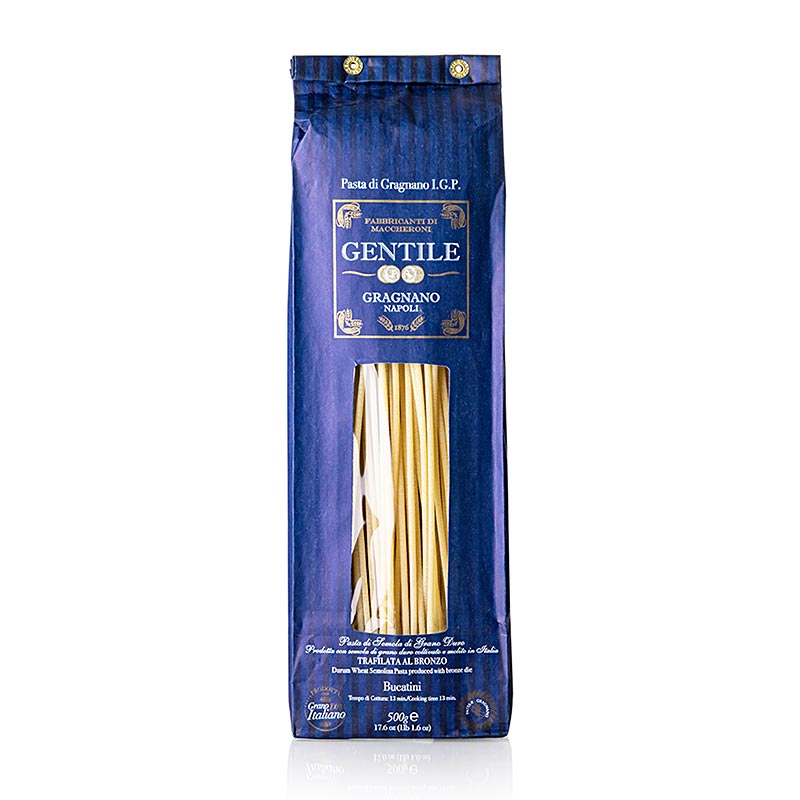 Pastificio Gentile Gragnano IGP - Bucatini, bronzeformet, 500 g