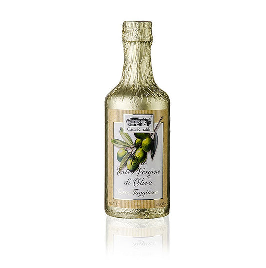 Ekstra jomfruolivenolie, Casa Rinaldi "Oro di Taggiasca", ufiltreret, guldfolie, 500 ml