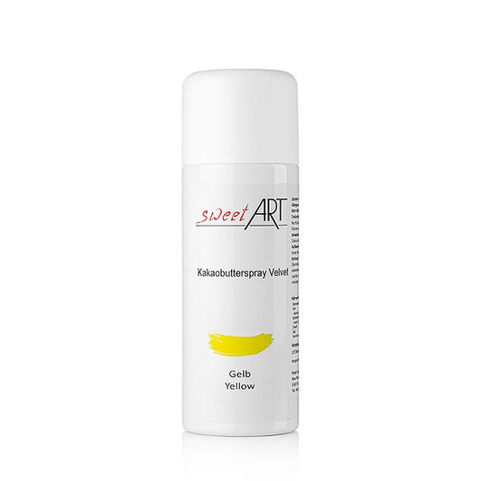 Kakaosmørspray, fløjlseffekt, gul, Sweet Art, 400 ml