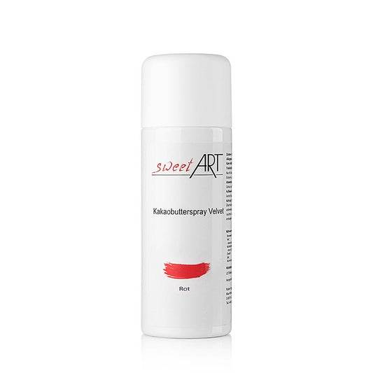 Kakaosmørspray, fløjlseffekt, rød, Sweet Art, 400 ml
