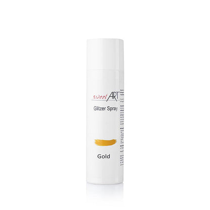 Glitterspray, skinnende guld, Sweet Art, 250 ml