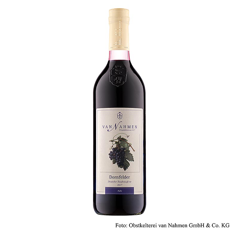 van Nahmen - Dornfelder druesaft, rød, 100 % direktepresset, økologisk, 750 ml