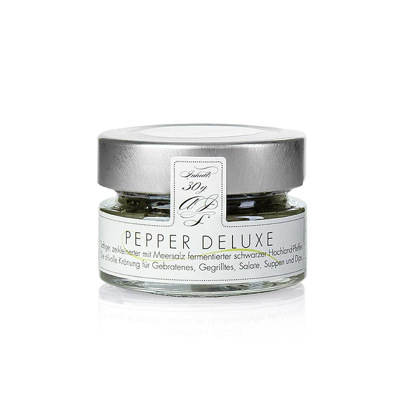 Sort peber, fermenteret med havsalt, knust, PEPPER DELUXE, 30 g