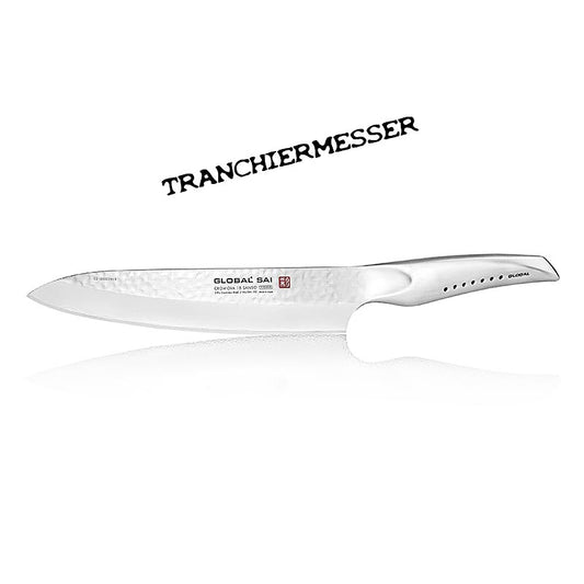Global SAI-02 udskæringskniv, hamret design, 21 cm, 1 stk