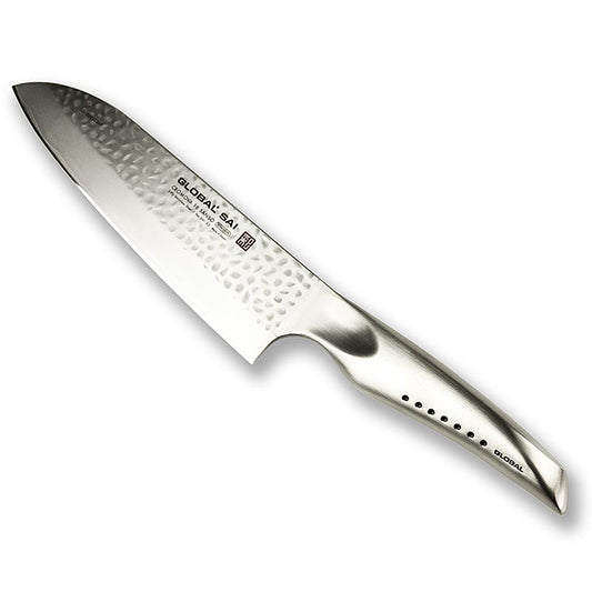 Global SAI-03 Santokukniv, hamret design, 19 cm, 1 stk