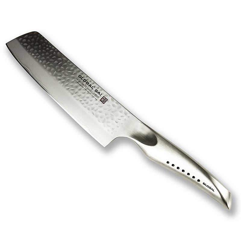 Global SAI-04 grøntsagskniv, hamret design, 19 cm, 1 stk