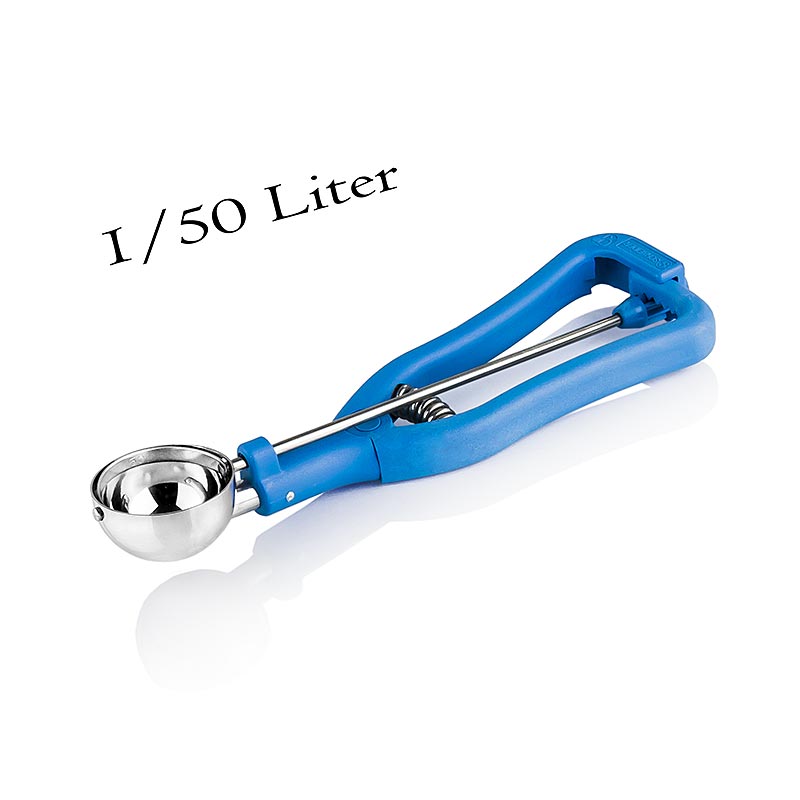 Isskovl 1/50 liter, ø 42 mm, 20 cm lang, rustfrit stål/plast, 1 stk.
