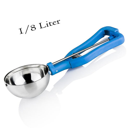 Isskovl 1/8 liter, ø 8 cm, 20 cm lang, rustfrit stål/plast, 1 stk