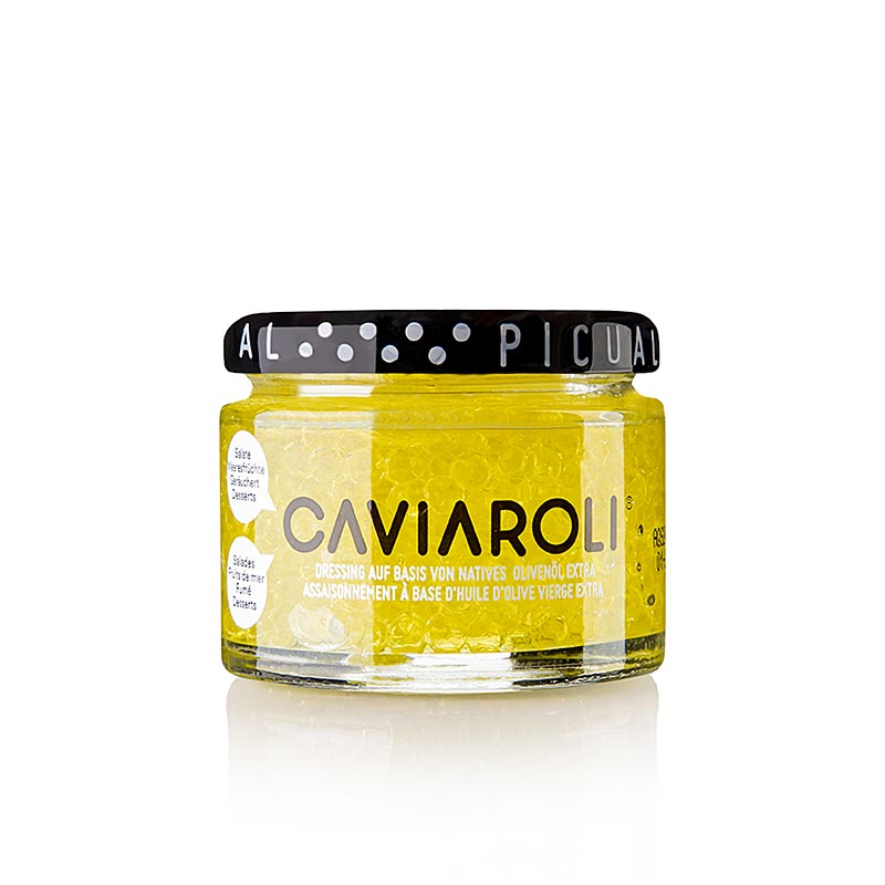 Caviaroli® olivenoliekaviar, små perler af ekstra jomfruolivenolie, gul, 50 g
