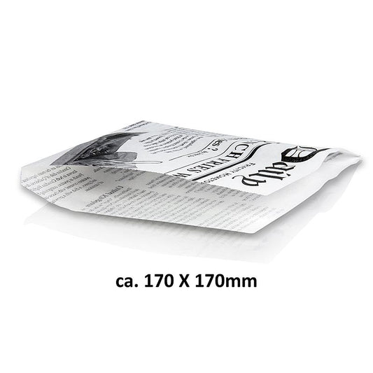 Snackpose med avistryk, ca. 170 x 170 mm, 1.000 stk.