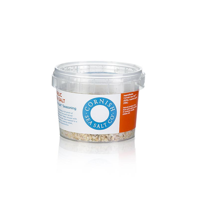 Cornish Sea Salt, havsaltflager med ristet hvidløg fra Cornwall/England, 55 g