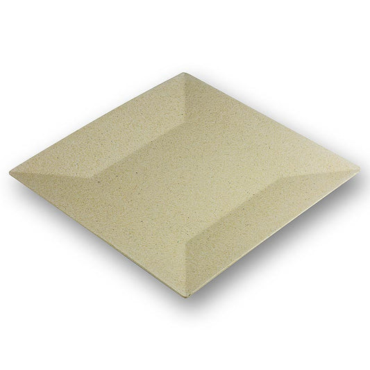 Genanvendelig bambusplade, cremefarvet, tåler opvaskemaskine, 28x28 cm, 1 stk