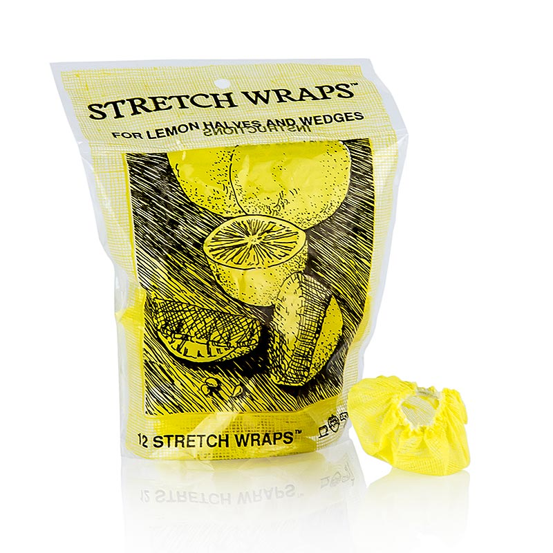 The Original Lemon Stretch Wraps – citronserviet, gul med elastik, 12 stk
