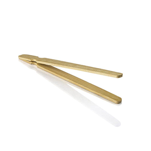 Bambus-fingerfoodtang (pincet), til snacks, brun, 12 cm, 240 stk