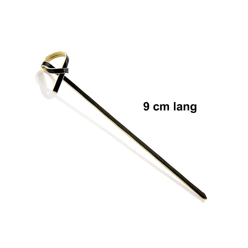 Bambuspinde, med knude i enden, sort, 9 cm, 250 stk