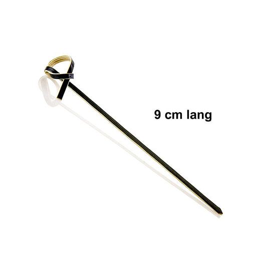 Bambuspinde, med knude i enden, sort, 9 cm, 250 stk