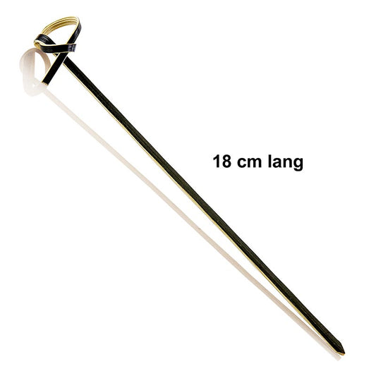 Bambuspinde, med knude i enden, sort, 18 cm, 250 stk