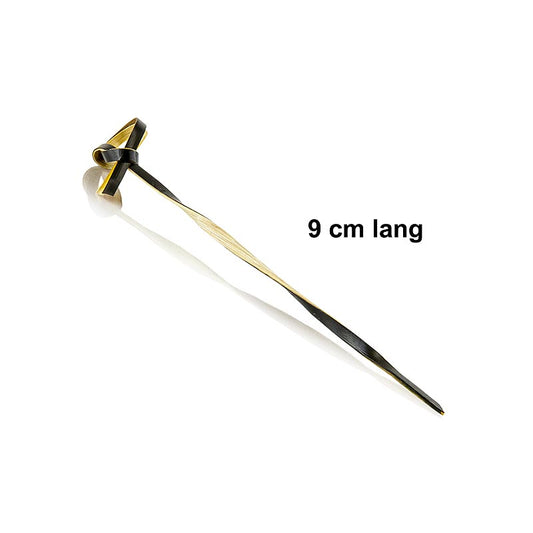Bambuspinde, med knude i enden, snoede, sorte, 9 cm, 250 stk