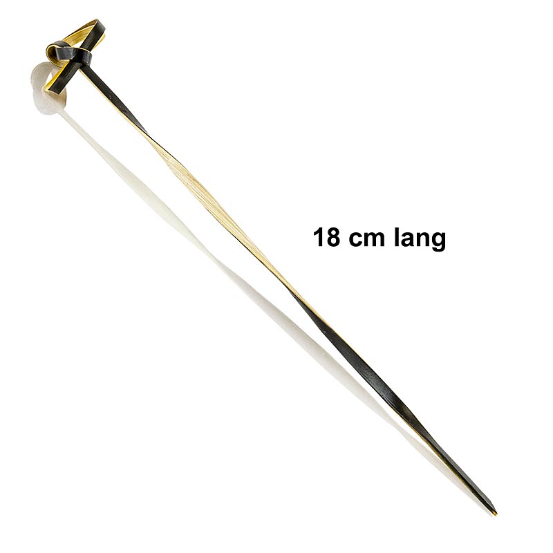 Bambuspinde, med knude i enden, snoede, sorte, 18 cm, 250 stk