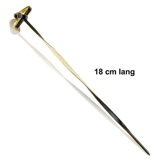 Bambuspinde, med knude i enden, snoede, sorte, 18 cm, 250 stk