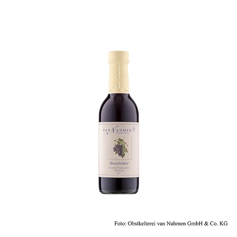 van Nahmen - Dornfelder druesaft, rød, 100 % friskpresset, økologisk, 250 ml