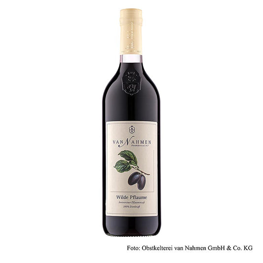 van Nahmen – Vilde blommer, 100 % sortenren friskpresset saft, 750 ml