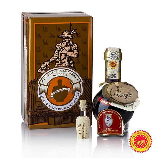Aceto Balsamico Tradizionale DOP/g.U., 25 år, kirsebærfad, Acetaia di Giorgio, 100 ml