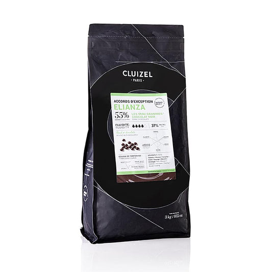 Elianza 55 %, mørk chokolade, Grandes Teneurs, callets, Michel Cluizel, 3 kg