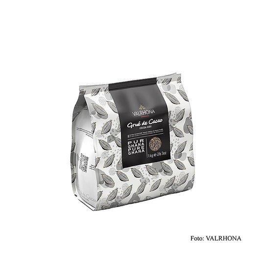 Valrhona Kakao Grué – hakkede og ristede kakaobønner, 1 kg