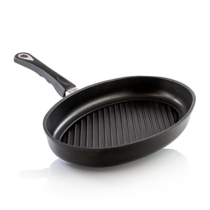 AMT Gastroguss, fiskepande med grillbund og fedtkanal, induktion, 35x24 cm, 1 st