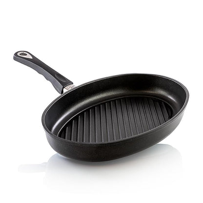 AMT Gastroguss, fiskepande med grillbund og fedtkanal, induktion, 35x24 cm, 1 st