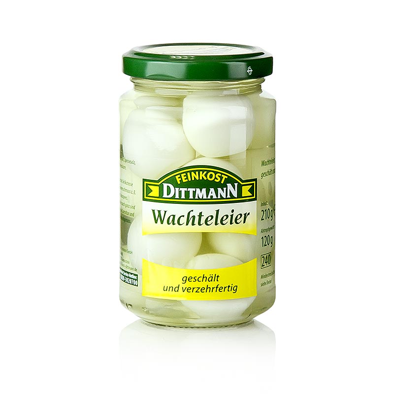 Vagtelæg, i lak, Feinkost Dittmann, 220 g, ca. 12 stk.