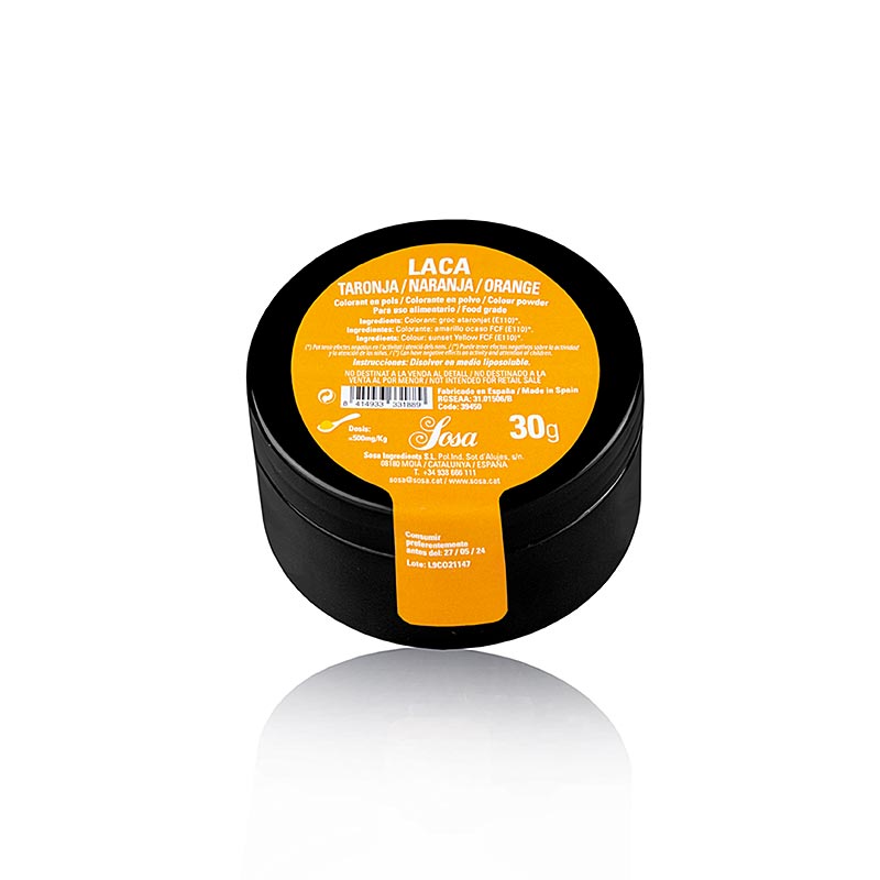 Sosa fødevarefarve, pulver, orange, fedtopløselig, 30 g