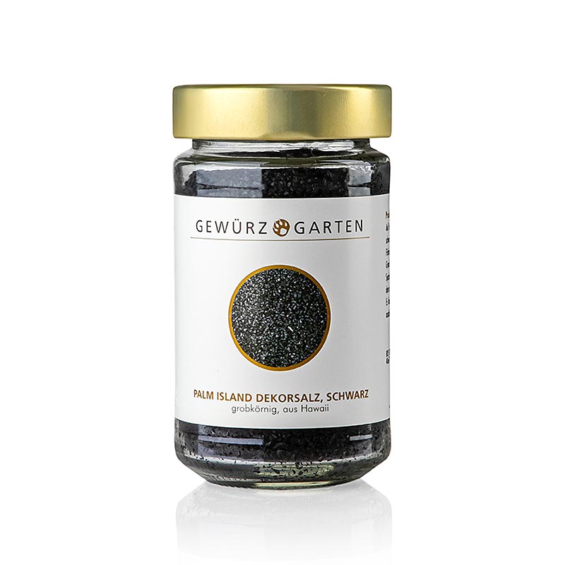 Gewürzgarten Palm Island Pacific-salt, dekorationssalt med aktivt kul, groft, 220 g
