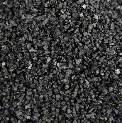 Palm Island, sort Stillehavssalt, dekorationssalt med aktivt kul, groft, Hawaii, 1 kg
