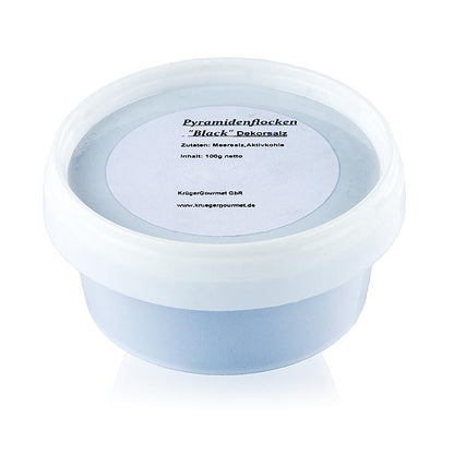Dekorationssalt, sort, pyramideformet, Petros, Cypern, 100 g