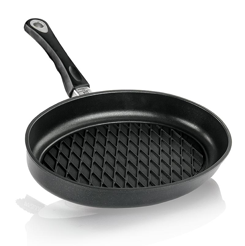 AMT Gastroguss, grillpande, oval, med BBQ-rombe-mønster 35x24 cm, 1 stk