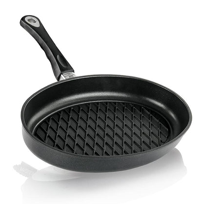 AMT Gastroguss, grillpande, oval, med BBQ-rombe-mønster 35x24 cm, 1 stk