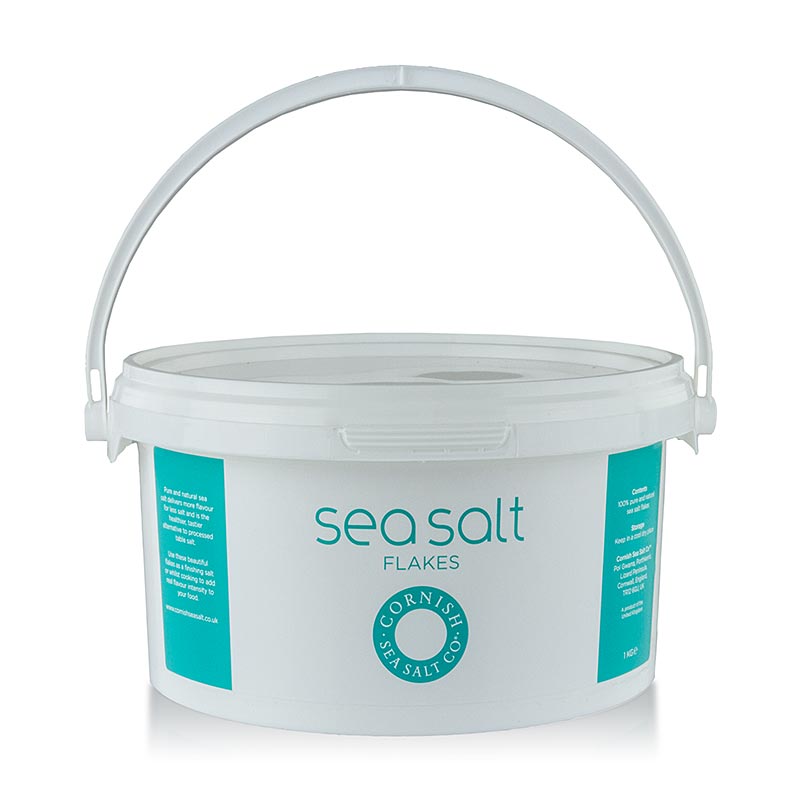 Cornish Sea Salt, grove havsaltflager fra Cornwall/England, 1 kg