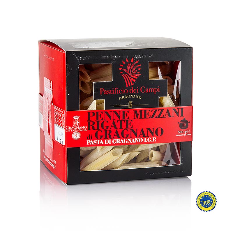Pastificio dei Campi - Nr. 38 Penne Mezzani Rigate, Pasta di Gragnano, IGP/g.U., 500 g