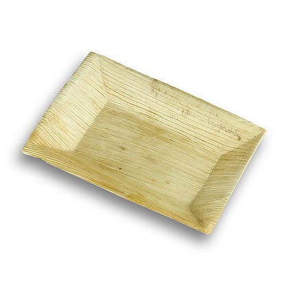 Engangs-palmebladstallerken, firkantet, 12x17 cm, 100 % komposterbar, 200 stk.