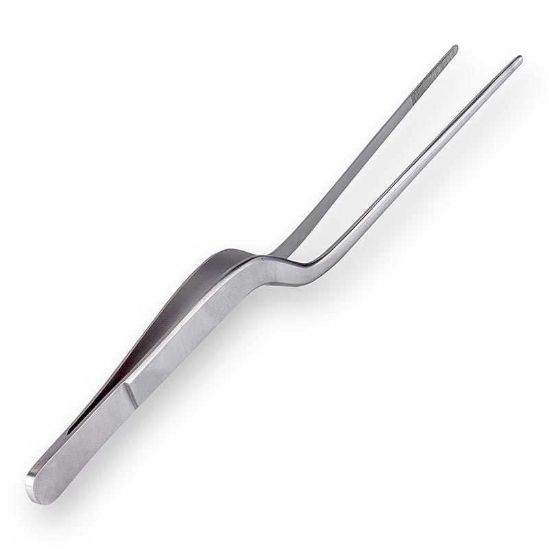 Rustfri pincet, buet, 20 cm, 1 stk